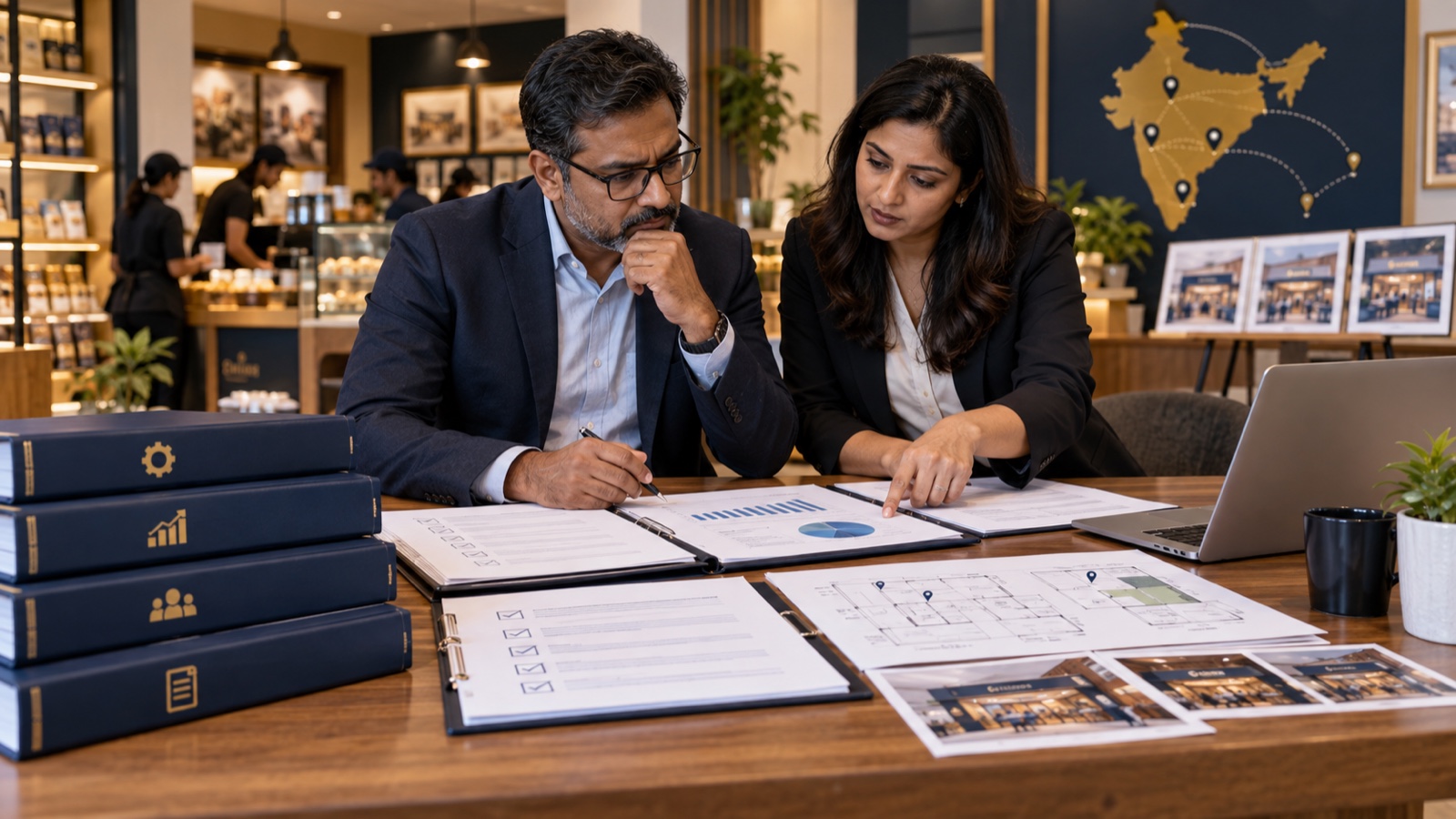Founder and advisor carrying out a franchise readiness audit