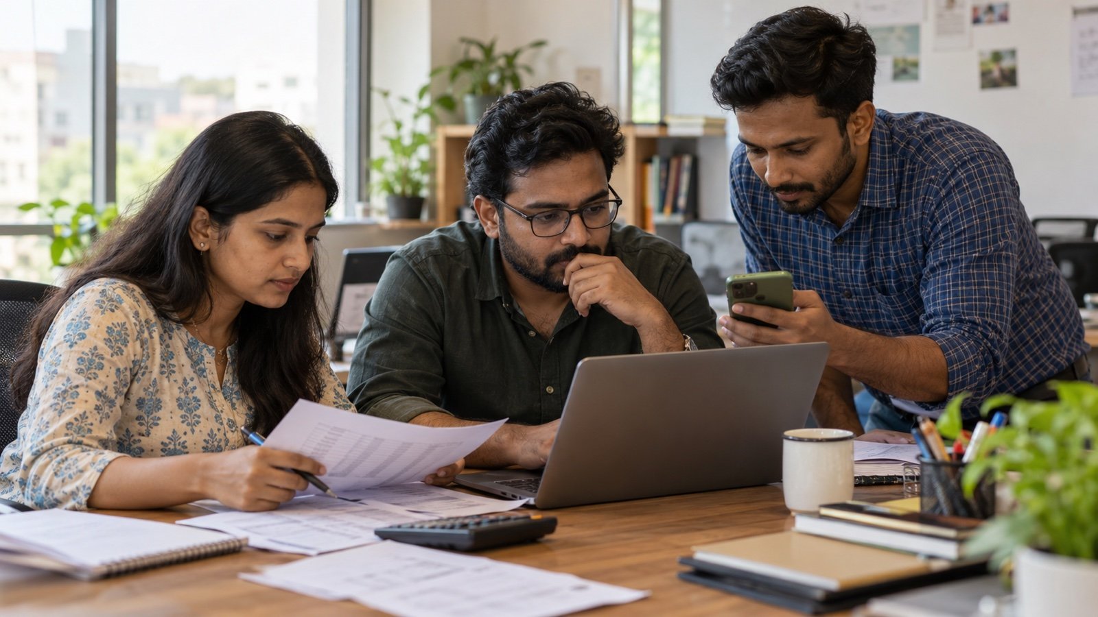 Indian small-business marketing team calculating WhatsApp campaign cost and break-even