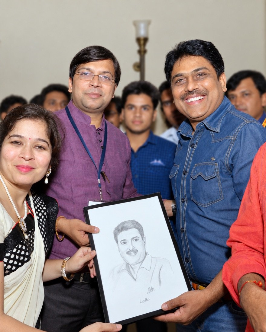 Niranjan Mahawar at a cultural gathering with invited guests