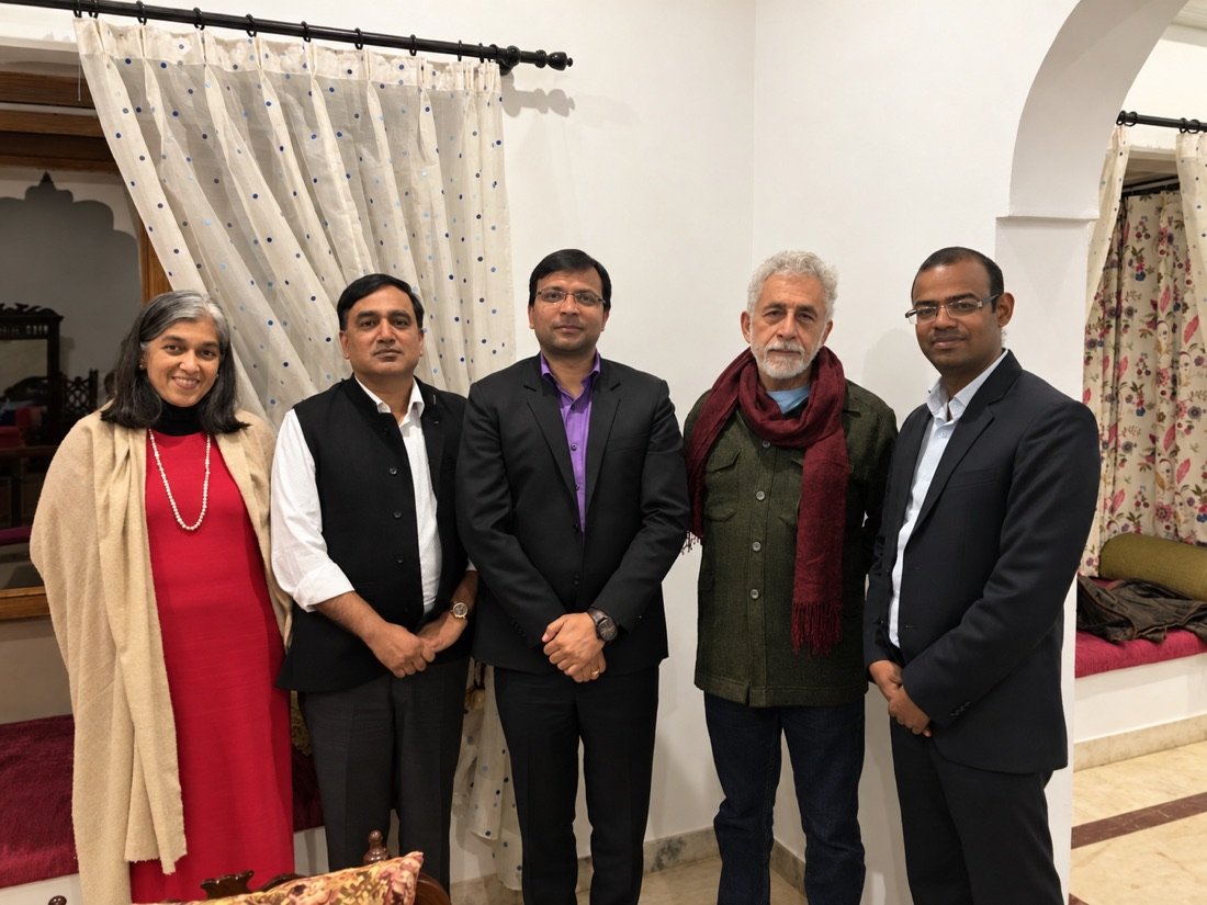Niranjan Mahawar with distinguished guests at a private gathering