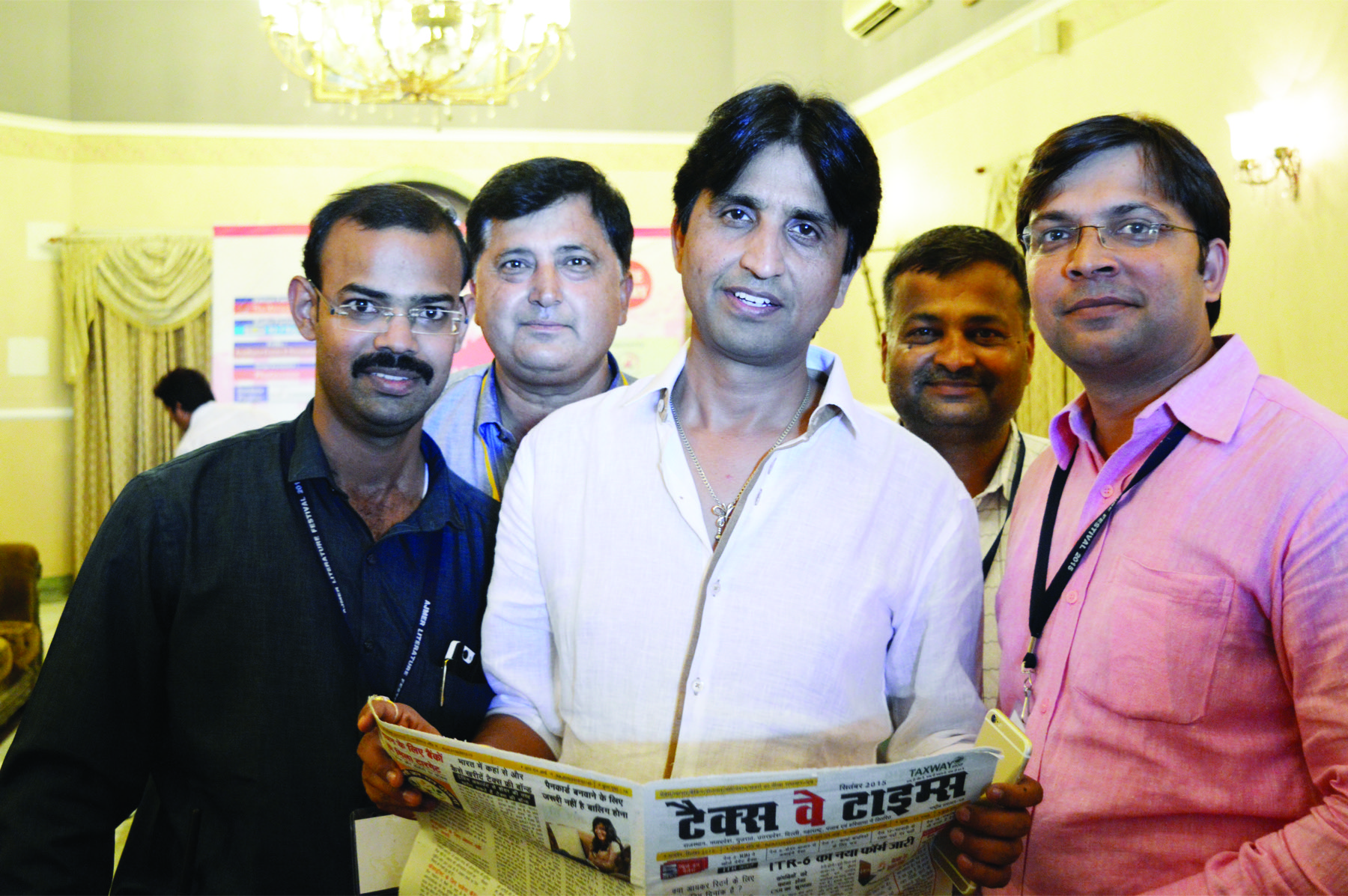 Niranjan Mahawar at a public event with a noted personality