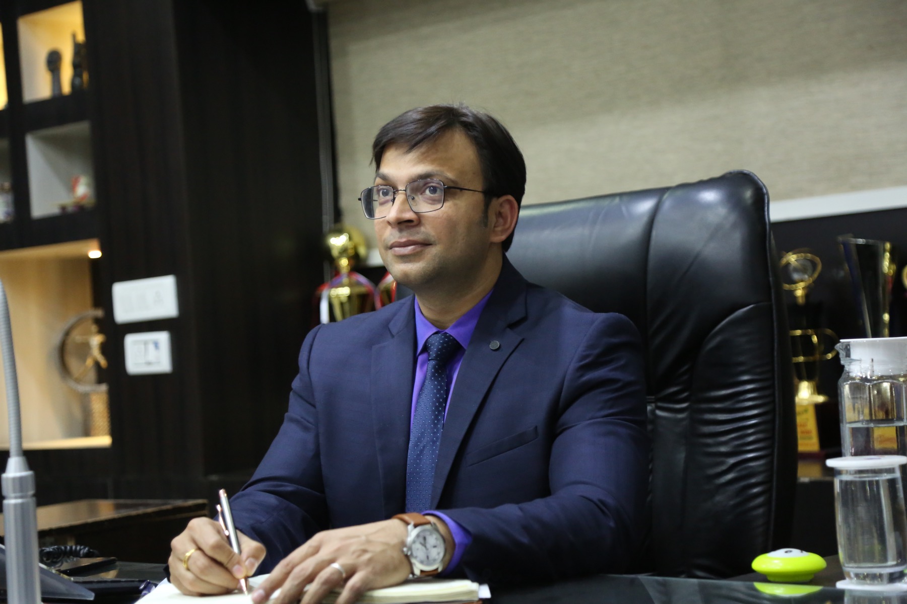 Niranjan Mahawar working from his office