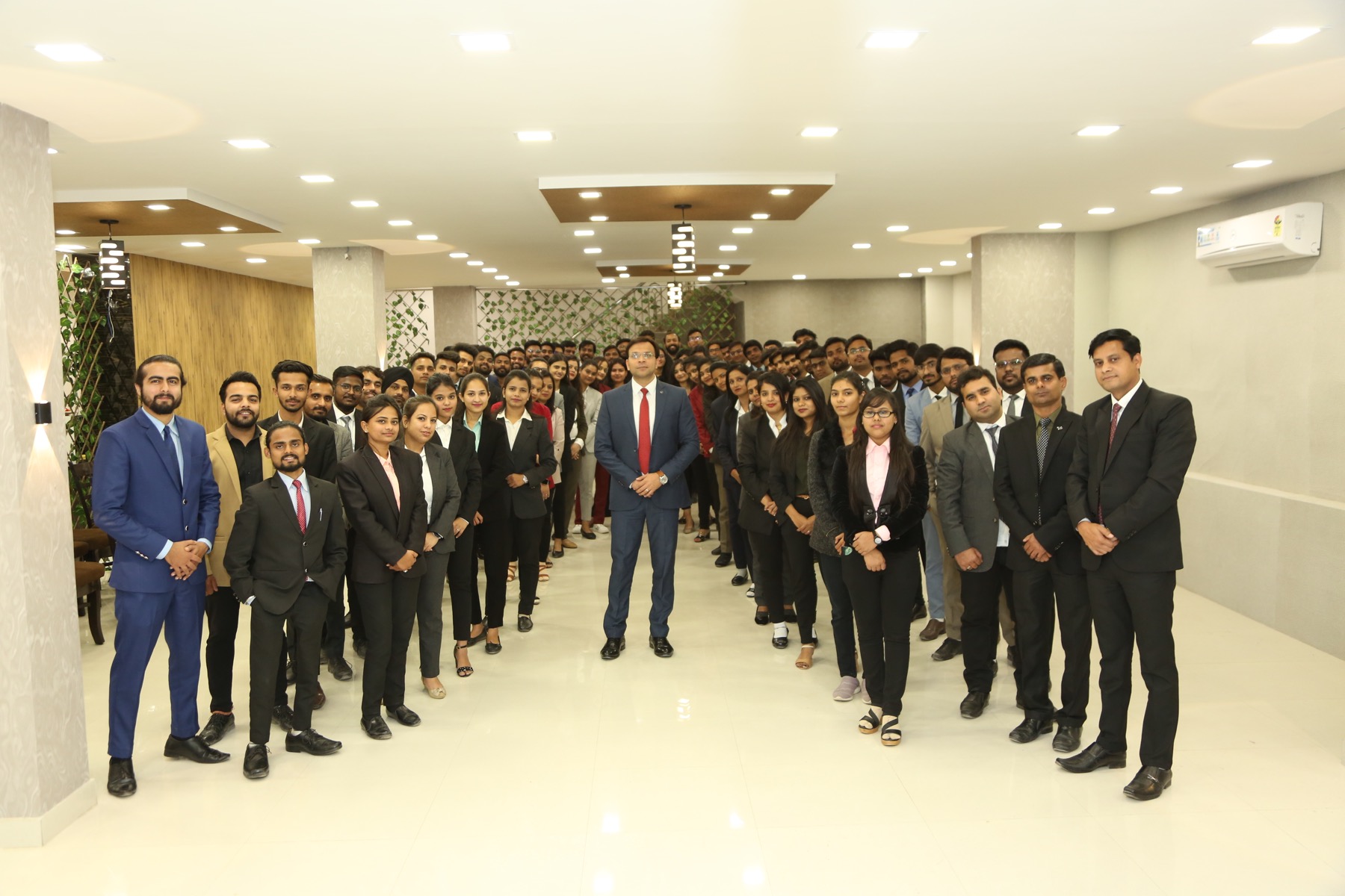 Niranjan Mahawar with the Taxway Group team